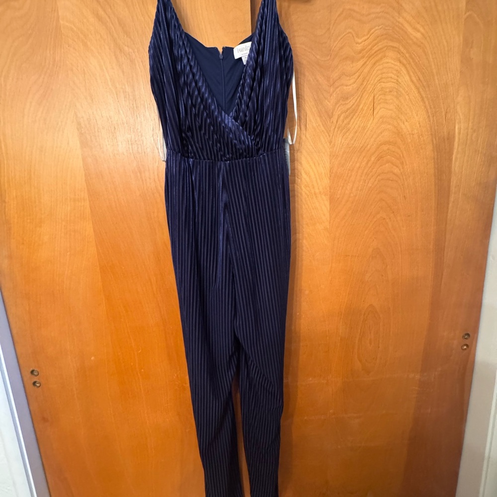 Velvet Navy Jumpsuit